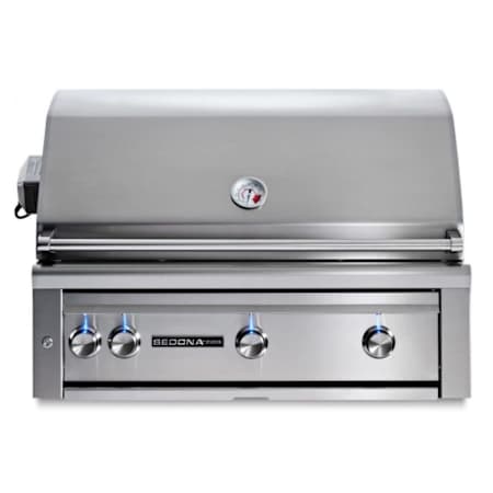 Sedona by Lynx 36 Inch Sedona by Lynx Built in Grille with 3 SS Burners and Rotisserie - Natural Gas Stainless Steel