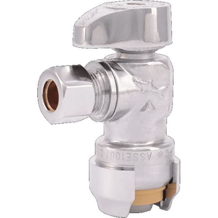 SharkBite 1/2" x 3/8" Compression Angle Stop Chrome