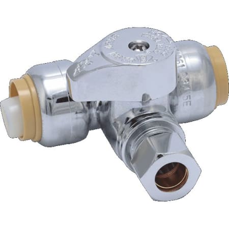 SharkBite 1/2" x 1/2" x 3/8" Compression Tee Stop Chrome
