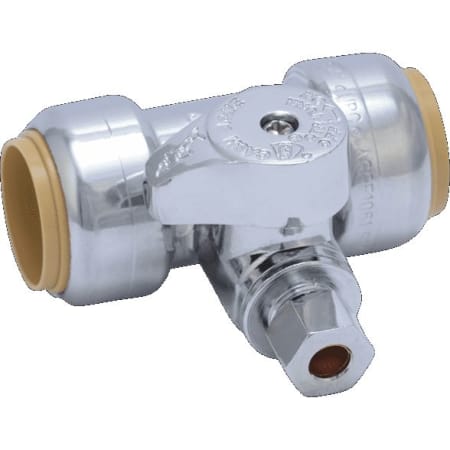 SharkBite 3/4" x 3/4" x 1/4" Compression Tee Stop Chrome