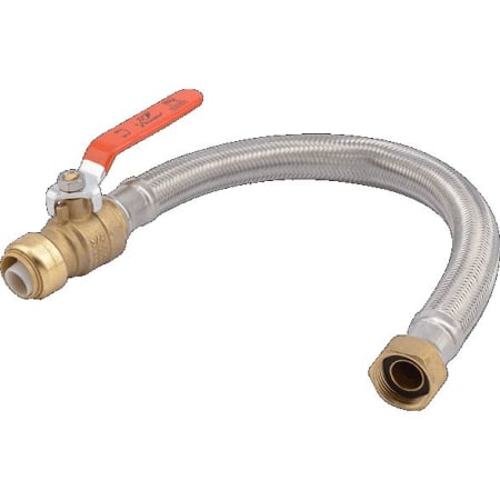 SharkBite 3/4" x 3/4" FIP, 18" Stainless Steel Braided Flexible Water Heater Connector with Ball Valve Stainless Steel