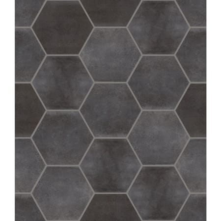 Shaw Halftone - 9" x 11" Hexagon Floor and Wall Tile - Glossy Visual - Sold by Carton (10.44 SF/Carton) Black Storm