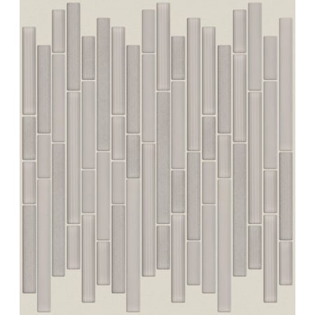 Shaw Chromatic Century - 12" x 12" Specialty Linear Wall Mosaic Tile - Glossy Visual - Sold by Sheet (0.97 SF/Sheet) Cashmere