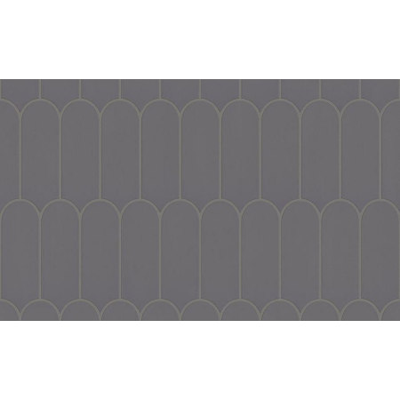 Shaw Elongated Fan 3" x 8" Encaustic Floor and Wall Tile - Matte Visual - Sold by Carton (5.06 SF/Carton) Carbon
