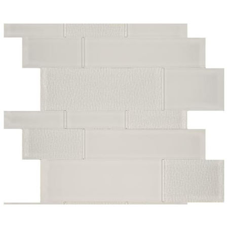 Shaw Hammered 12" x 18" Block Random Wall Tile - Glossy Hammered Visual - Sold by Sheet (1.45 SF/Sheet) Bianco