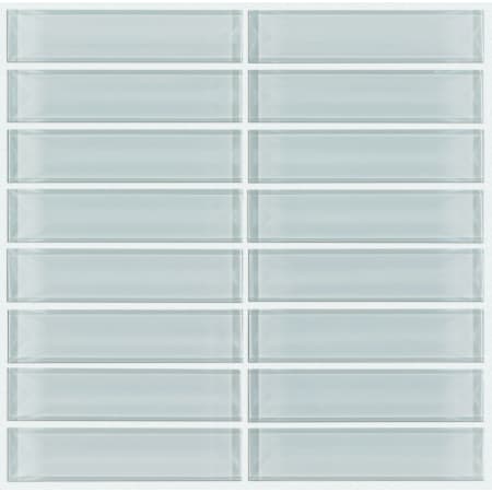 Shaw Cardinal Stacked Glass Mosaic - 12" x 12" Sheet Rectangle Linear Mosaic Wall Tile - Tile Visual - Sold by Sheet (1 SF/Sheet) Cloud