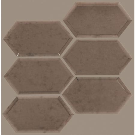 Shaw Lucerne Beveled Hex - 12" x 12" Sheet Hexagon Geometric Mosaic Wall Tile - Glass Visual - Sold by Sheet (1 SF/Sheet) Bronze