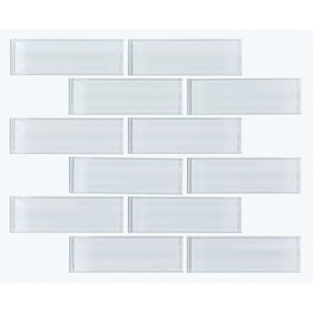 Shaw Cardinal Subway Glass Mosaic - 12" x 12" Sheet Rectangle Subway Mosaic Wall Tile - Tile Visual - Sold by Sheet (1 SF/Sheet) Ice