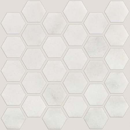Shaw Boca Hexagon Polished Mosaic - 12" x 12" Sheet Hexagon Geometric Mosaic Floor Tile - Polished Visual - Sold by Sheet (1 SF/Sheet) Pearl