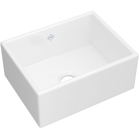 Shaws Shaker 23-7/16" Farmhouse Single Basin Fireclay Kitchen Sink White