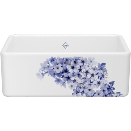 Shaws Shaker 30" Farmhouse Single Basin Fireclay Kitchen Sink Blossom Blue / Gold