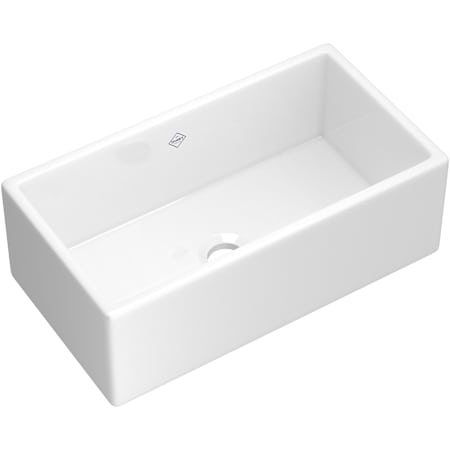 Shaws Shaker 33" Farmhouse Single Basin Fireclay Kitchen Sink White
