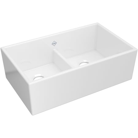 Shaws Shaker 33" Farmhouse Double Basin Fireclay Kitchen Sink White