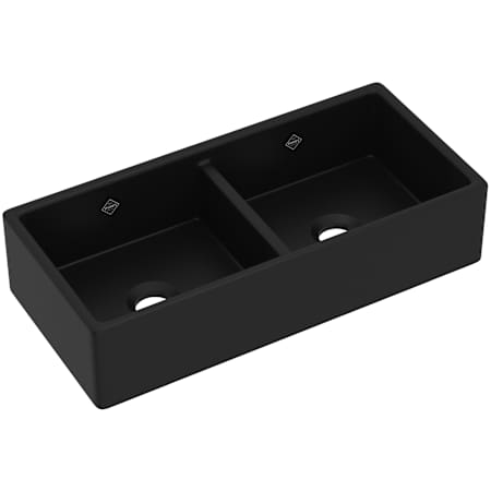 Shaws Shaker 39-1/4" Farmhouse Double Basin Fireclay Kitchen Sink Matte Black