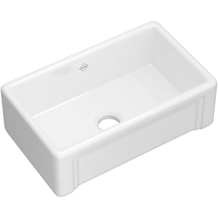 Shaws Egerton 30-7/16" Farmhouse Single Basin Fireclay Kitchen Sink White