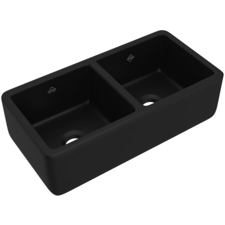Shaws Lancaster 36-5/8" Farmhouse Double Basin Fireclay Kitchen Sink Matte Black