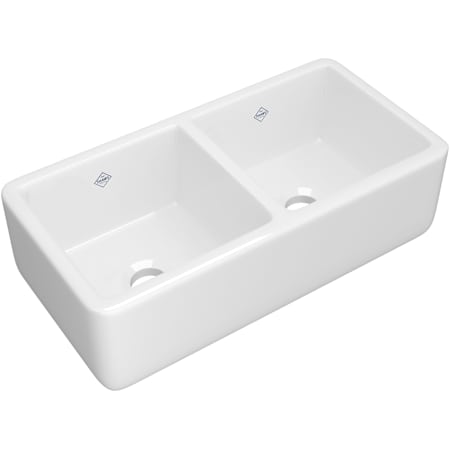 Shaws Lancaster 36-5/8" Farmhouse Double Basin Fireclay Kitchen Sink White