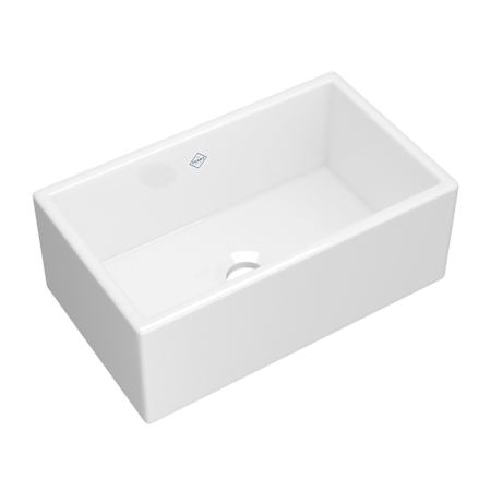 Shaws Shaker 30" Farmhouse Single Basin Fireclay Kitchen Sink White