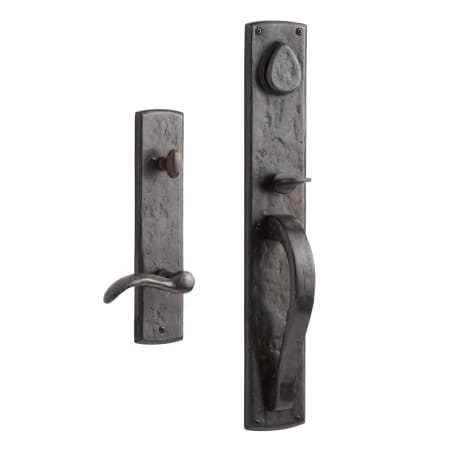 Signature Hardware Ellis Right Handed Solid Bronze Keyed Entry Door Knob Set with 2-3/4" Backset Dark Bronze
