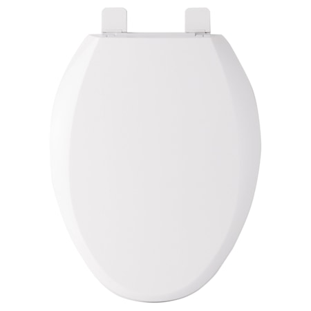 Signature Hardware EZ Close Solid Plastic Elongated Bowl Toilet Seat White