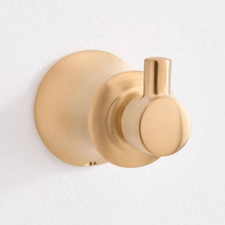 Signature Hardware Pendleton Single Robe Hook Brushed Gold