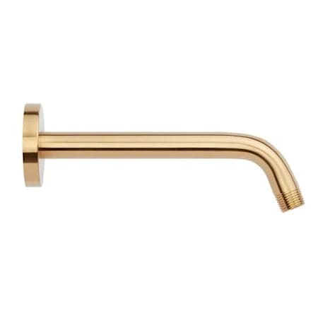 Signature Hardware 8" Contemporary Wall Mounted Shower Arm and Flange Brushed Gold