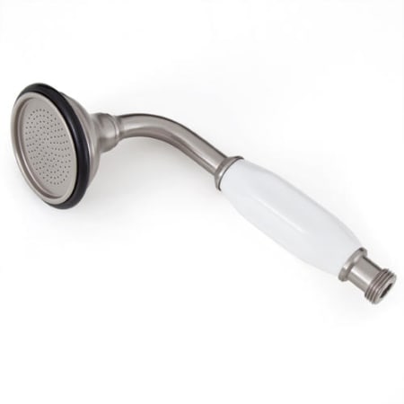 Signature Hardware 1.8 GPM Telephone Hand Shower With Porcelain Handle Brushed Nickel