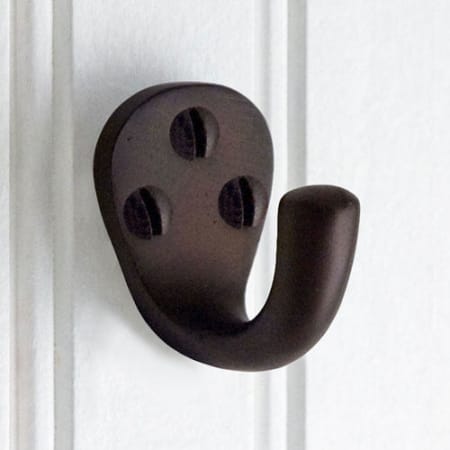 Signature Hardware Solid Bronze Single Robe Hook Bronze Patina