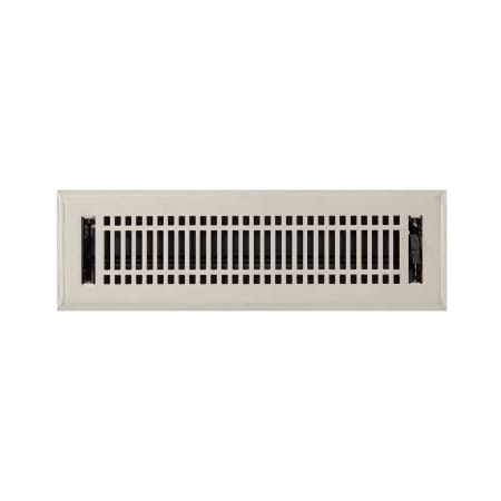 Signature Hardware Contemporary Steel Floor Register - 2-1/4" x 12" (3-1/2" x 13-1/4"Overall) Brushed Nickel