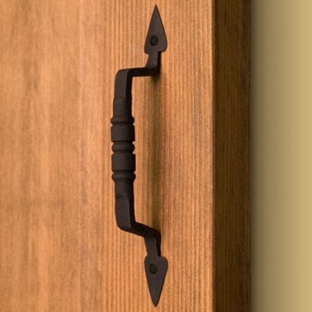 Signature Hardware Spear Hand-Forged Iron Door Pull Black Powder Coat