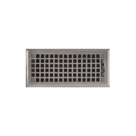 Signature Hardware Mission Brass Floor Register - 4" X 10" (5-1/8" X 11-1/4" Overall) Brushed Nickel
