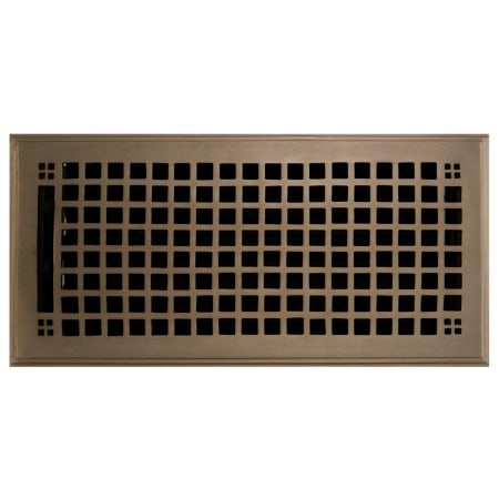 Signature Hardware Mission Brass Floor Register - 6" x 12" (6-3/4" x 13-5/8" Overall) Antique Brass