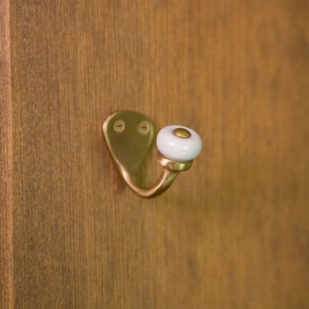 Signature Hardware 1-1/8 Inch Wide Single Coat and Hat Hook Matte Brass