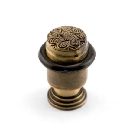Signature Hardware 2-1/8 Inch Floor Mounted Peg Door Stop Antique Brass