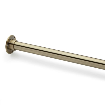 Signature Hardware 72" Straight Brass Shower Rod Antique Brass