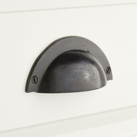 Signature Hardware 3-3/4 Inch Center to Center Cup Cabinet Pull Dark Bronze