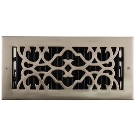 Signature Hardware Traditional Brass Wall Register - 4" x 12" (5-1/2" x 13-1/2" Overall) Brushed Nickel