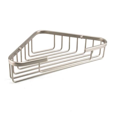 Signature Hardware 10" Solid Brass Corner Shower Basket Brushed Nickel