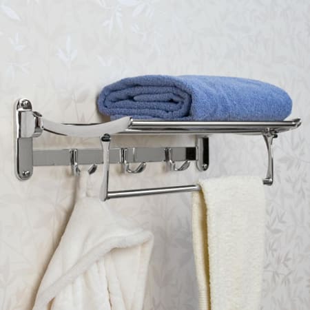 Signature Hardware 19-3/4" Brass Towel Rack with Bar Chrome