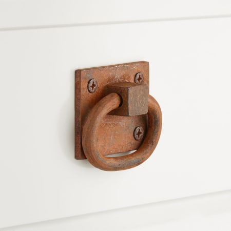 Signature Hardware Curry 2 Inch Long Ring Cabinet Pull Rust