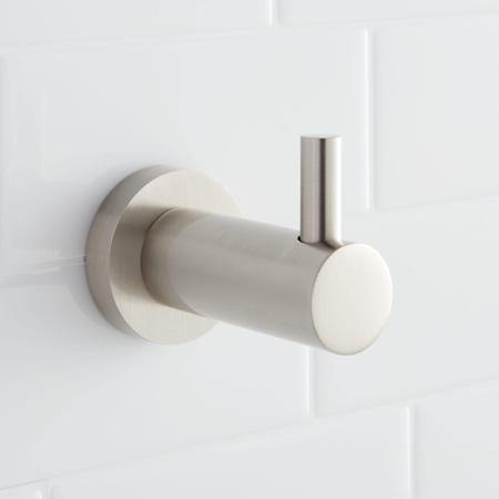 Signature Hardware Ceeley Single Robe Hook Brushed Nickel