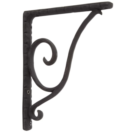 Signature Hardware Sprig 6-3/8" Cast Iron Shelf Bracket Black Powder Coat