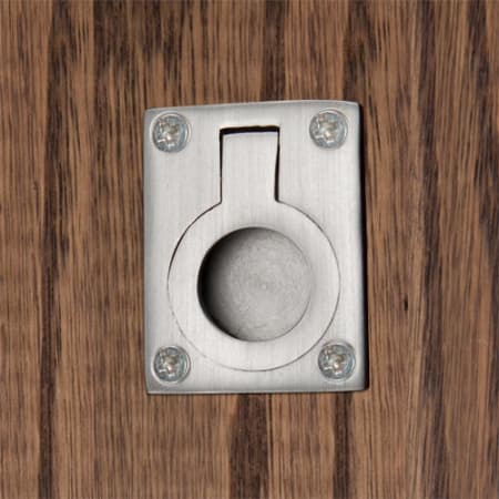 Signature Hardware 1-1/4 Inch Center to Center Flush Cabinet Pull Brushed Nickel