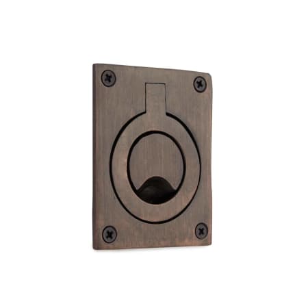 Signature Hardware 2-3/4 Inch Solid Brass Rectangular Flush Door Pull Oil Rubbed Bronze