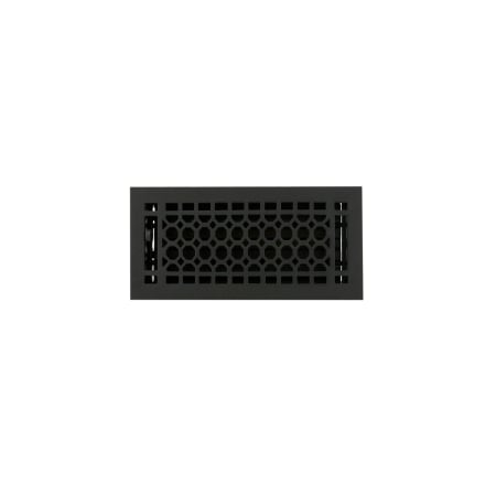 Signature Hardware Cast Iron Floor Register - 4" x 10" Black