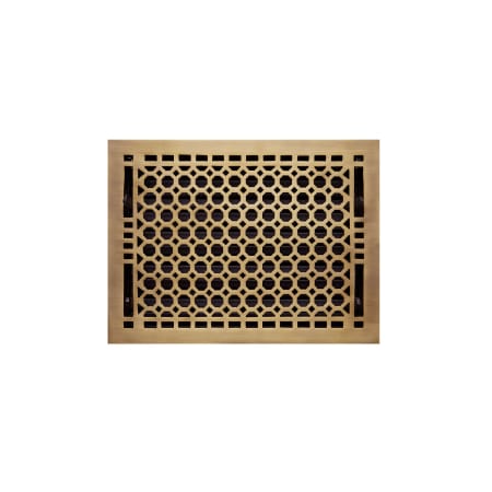 Signature Hardware Honeycomb Brass Floor Register - 9" x 12" (10-1/4" x 13-3/8" Overall) Antique Brass
