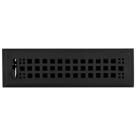 Signature Hardware Mission Iron Floor Register - 2-1/4" x 10" Black Powder Coat