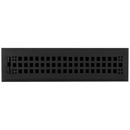 Signature Hardware Mission Iron Floor Register - 2-1/4" x 14" Black Powder Coat