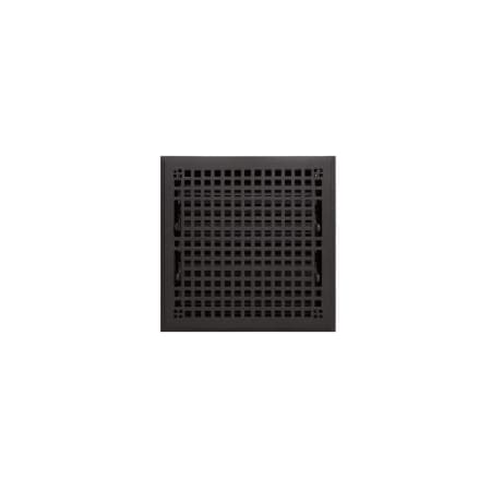 Signature Hardware Mission Cast Iron Floor Register - 10" x 10" Black Powder Coat