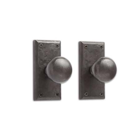 Signature Hardware Marwick Privacy Door Knob Set with 2-3/4" Backset Dark Bronze